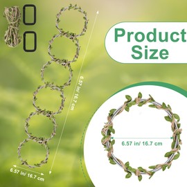 Solaradgy Snake Climbing Rings for Ball Python, Snake Climbing Accessories Ball Python Enrichment with 6 Rings, 1 Five-Meter Rope and 2 Climbing Buckles