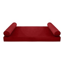 |SLIPCOVER ONLY| V5 Velvet Indoor Daybed Mattress Pillow Pipe Trim Twin AD369