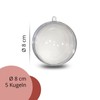 Acrylic Bauble A66805 Acrylic Diameter 8 cm Crystal Clear with