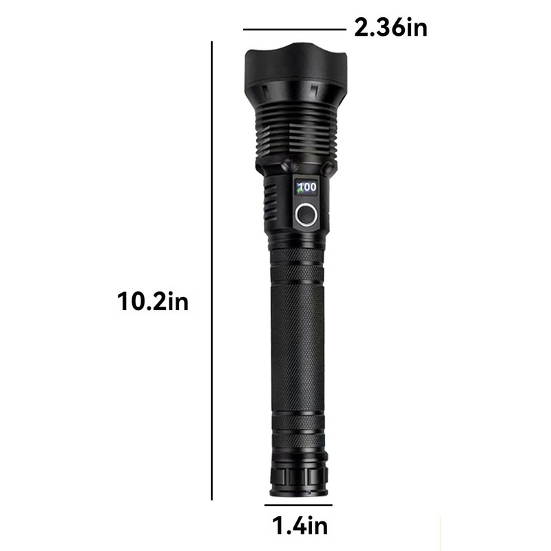 MANGOKKA Flash Light Rechargeable, 2000 Lumens LED Flashlights, Zoomable Tactical