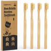 4-Pack Natural Boar Bristle Toothbrush for Adults