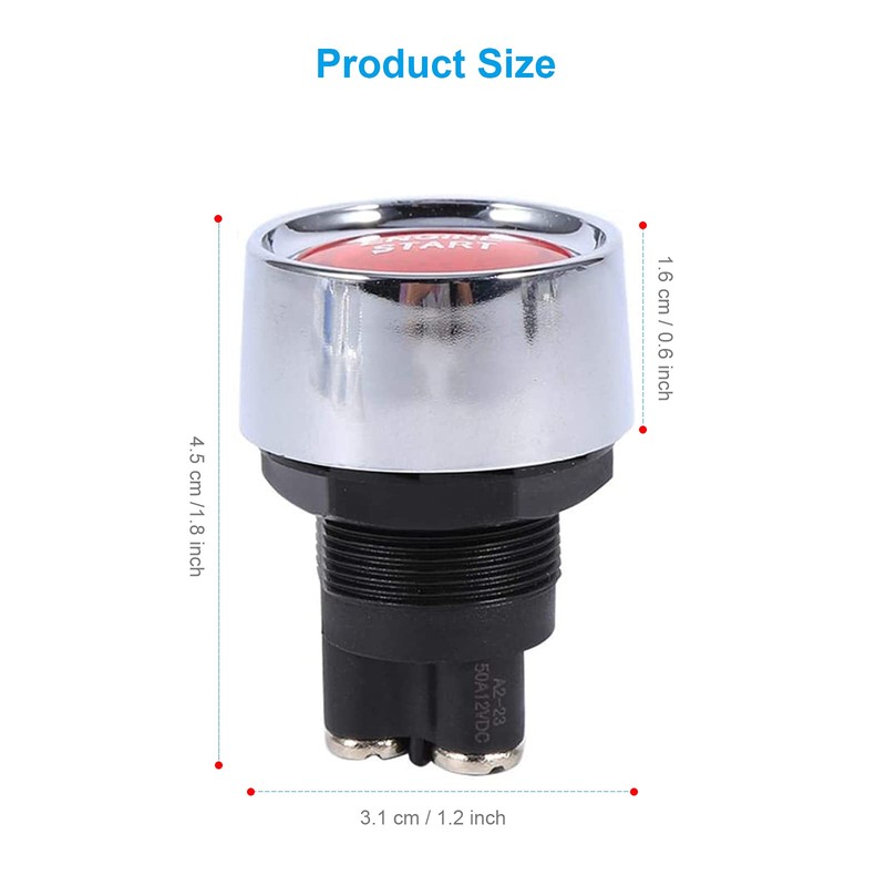 RUIZHI Engine Start Button, Multifunctional Car Ignition Switch, LED Start