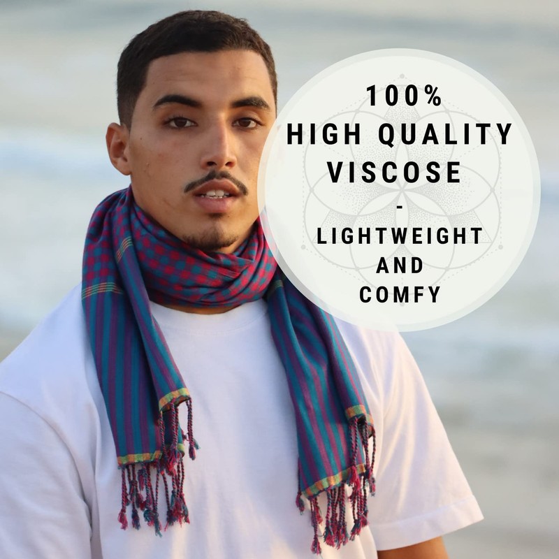 PANASIAM Krama, bordeaux turquoise, 165x65cm