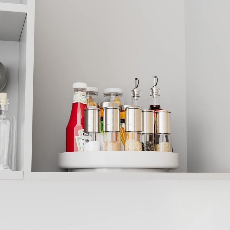Ovicar Lazy Susan Cabinet Organizer - 11 inch Metal Turntable