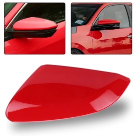 Left Driver Side Red Door Wing Mirror Cap Cover For Honda Civic 2016-2020 2021