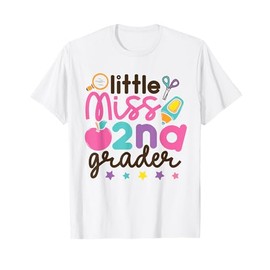 Little Miss 2nd Grade First Day of Second Grade Cute Girls T-Shirt