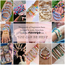 FZIIVQO 1450 Pieces Letter Beads kit, Acrylic 4x7mm Round alphabet beads for bracelets making, vowel letter beads A-Z Heart Pattern Beads and Number Beads for Bracelets Necklaces DIY Jewelry Making