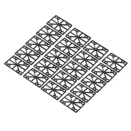 PATIKIL 4mm (0.16") Skateboard Riser Pads, 20 Pack Plastic Longboard Riser Pads Angled Wedge Shock Pads for Skateboard Truck, Black