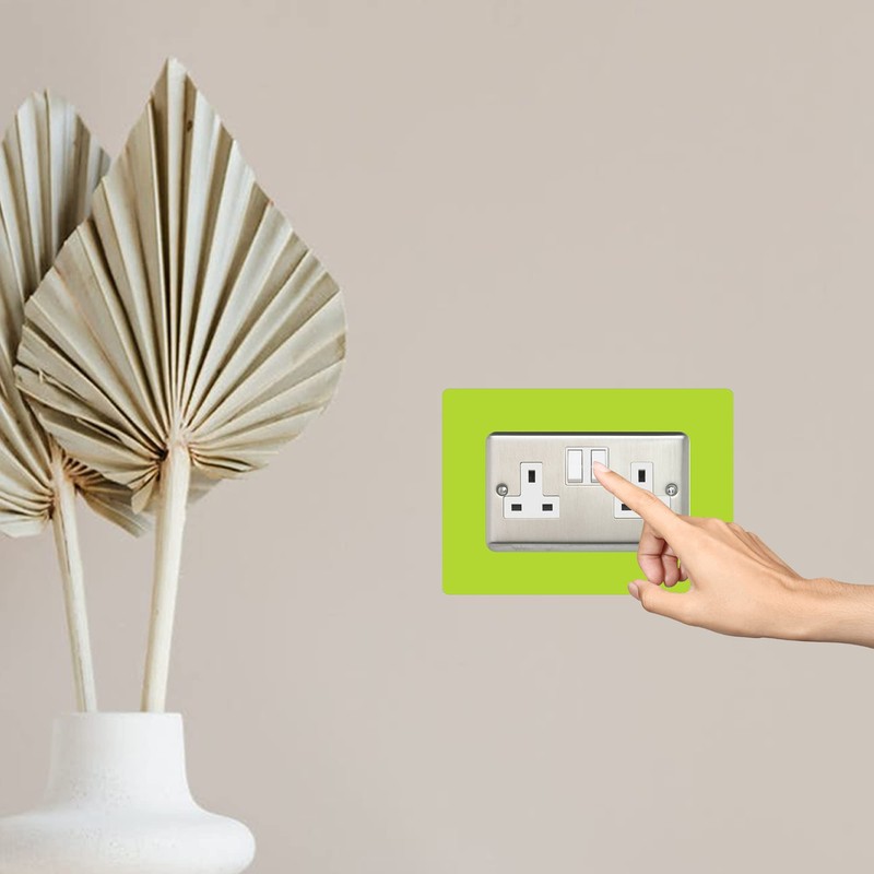 5X Double Socket Surround, Acrylic Back Panel or Plate, Protect