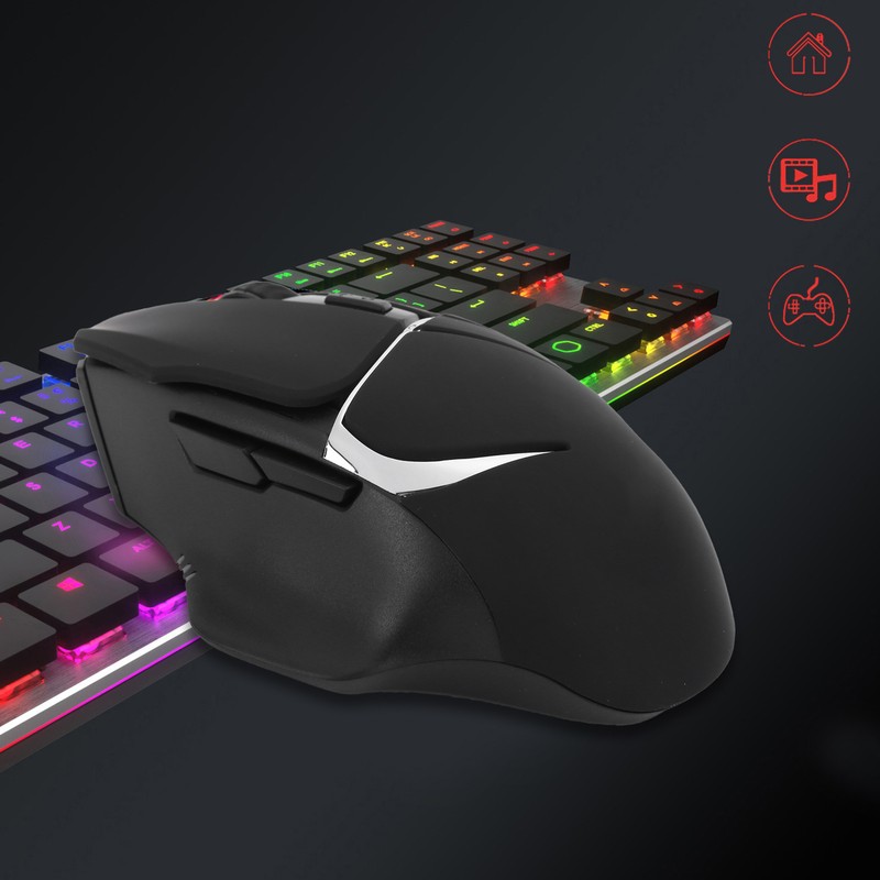 HXSJ Wireless Mouse 2.4G Rechargeable Gaming Backlit PC Laptop Desktop