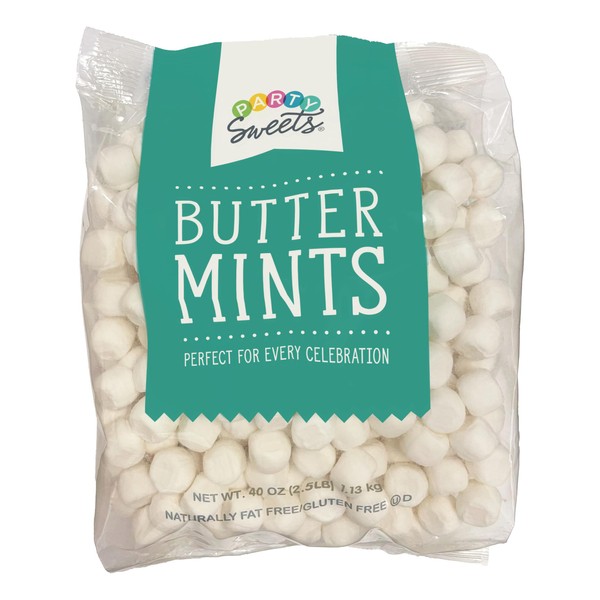 Party Sweets Party Sweets White Buttermints, 2.5 Pound, Appx. 350
