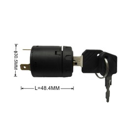 Forklift Ignition Key with 2 Keys, Waterproof Ignition Lock Forklift, Vehicle Electronic System Replacement Stainless Steel Material for Linde L14 16 14AP 16AP 372