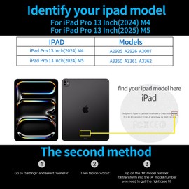 Thryxop Genuine Leather Case for iPad Pro 13 inch (M5/M4) 2025/2024 with Pencil Holder | Slim Protective Cover with Adjustable Stand, Auto Wake/Sleep, Premium Leather | Brown