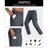Rapoo Hiking Pants for Mens with Pockets Comfy Lightweight Waterproof