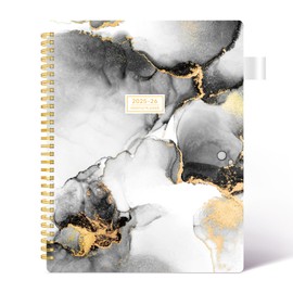 Monthly Planner 2025-2026, 18-Month Planner, Jul.2025-Dec.2026, 8.5" x 11", AIMPEAK Monthly Calendar Planner with Pocket, Pen Loop, Flexible Cover, Spiral Binding