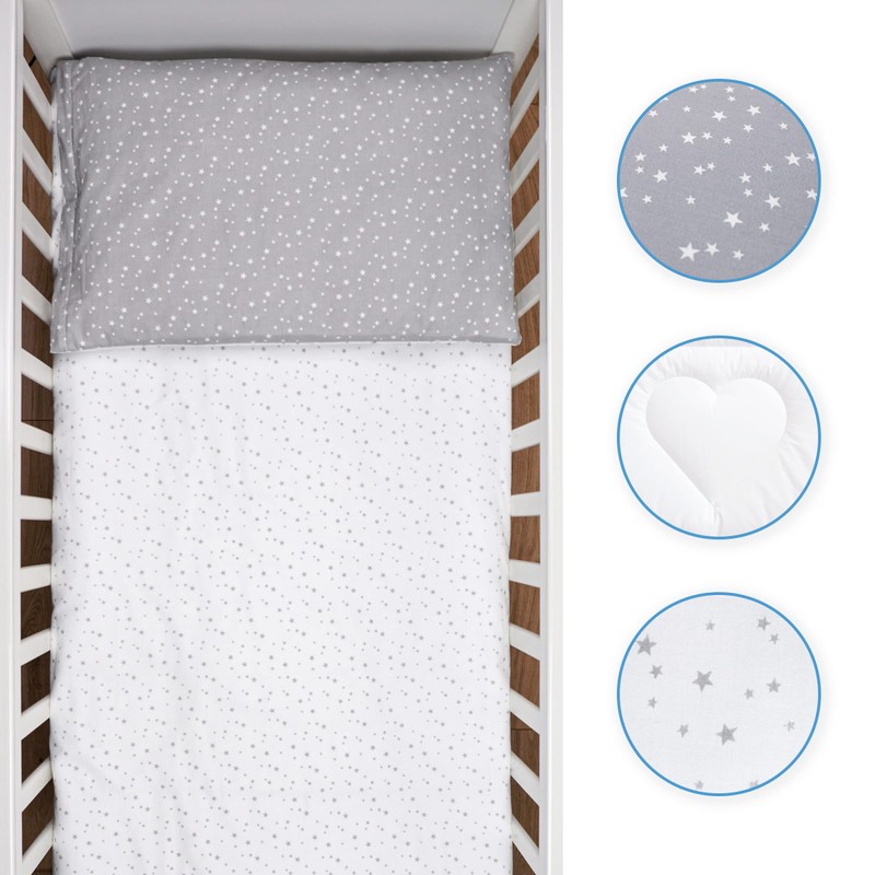 5 Piece Baby Bedding Duvet Pillow with Covers & Jersey