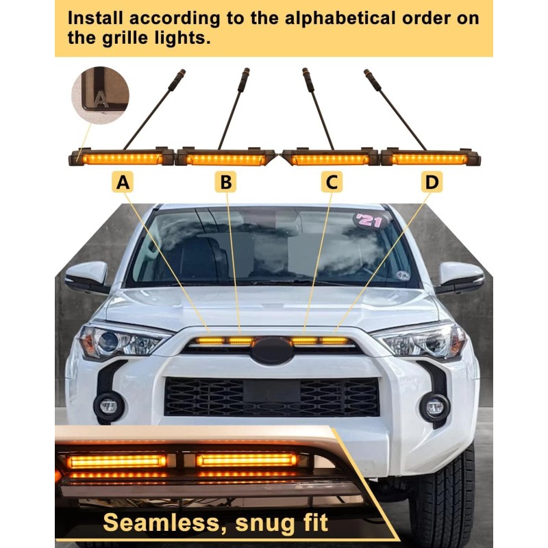Sidi For Toyota 4Runner LED Grill Lights 2020-2023 Raptor Light