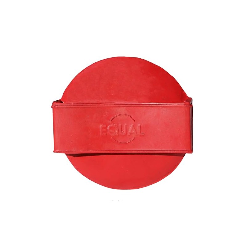 Grewal Equestrian Round Curry Comb with Handle (Red)