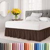 Wrap Around Dust Ruffle Bed Skirt - Brown - for