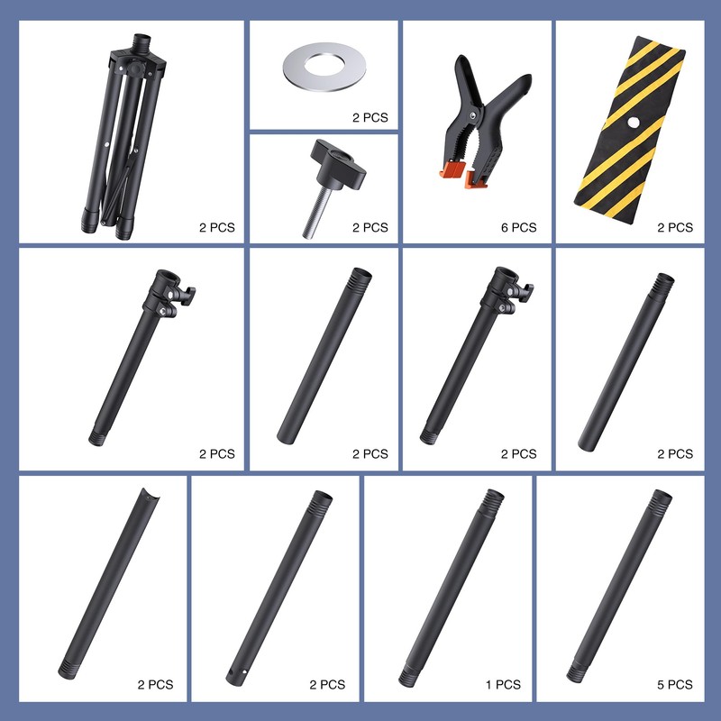 Backdrop Stand 10x7.5ft, Height Adjustable and Width Adjustable Backdrop Stand,