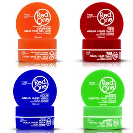 RedOne Hair Gel Wax 150ml | 1x Orange, 1x Green, 1x Blue, 1x Red | Strong Hold | Edge Control | Hair Styling Wax | 4 PCS