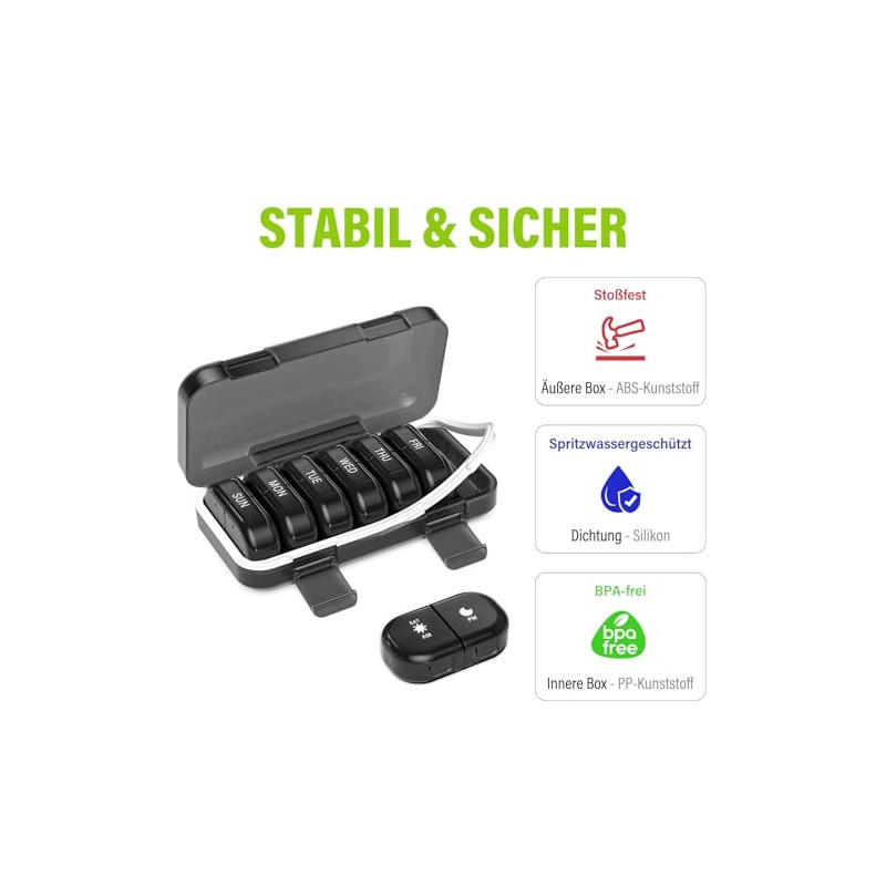 Joinice Weekly Pill Organizer 2 Times a Day with AM