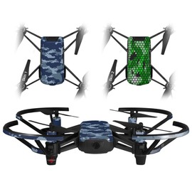 Skin Decal Wrap 2 Pack for DJI Ryze Tello Drone WraptorCamo Digital Camo Navy Drone NOT Included