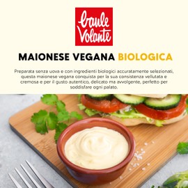 Baule volante Maionese vegana biologica senza uova - Cremosa e saporita con olio di semi di girasole, senape, limone ed erbe aromatiche - Alternativa vegetale - Perfetta per panini, insalate e ricette