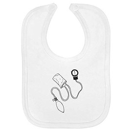 Azeeda 'Blood Pressure Monitor' Soft Cotton Baby Bib (BI00005900)
