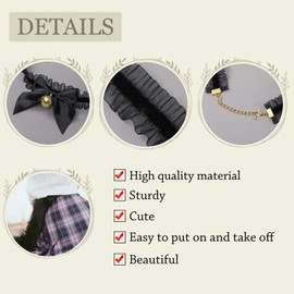 HOMEGYMFREE Cat Cosplay Costume, Soft 3D Kitten Toe Beans Cat Paw Gloves Tail Ears Collar Set, Anime Cosplay Set Black…