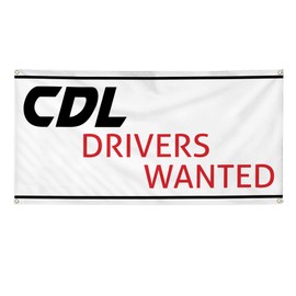 Vinyl Banner Multiple Sizes Cdl Drivers Wanted Auto Car Vehicle A Business Outdoor Weatherproof Industrial Yard Signs White 10 Grommets 60x144Inches