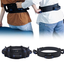 2PCS Gait Belt, Gait Belts for Seniors, Gait Belt with Handles, Gate Belts Medical for Elderly, Transfer Belt for Elderly, Lift Belt Physical Therapy Strap, Medical Safety Patient Assist (7&3 Handles)