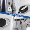80 Pack Retractable Badge Reels and ID Badge Holder, Heavy