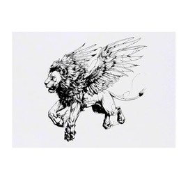 'Flying Griffin' Temporary Tattoo - Water Resistant, Skin-Safe, Non-Toxic Transfer (TO00074733)