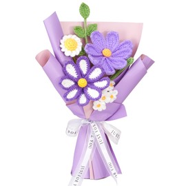 Flrunwu Hand-Woven Kelsang Flowers(Pack of 1), Suitable for Family Table Decoration, for Girlfriend Mother, Rose Artificial Flower Valentine's Birthday Wedding Gift(Kelsang Flowers Purple)