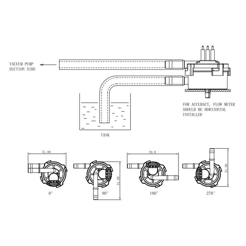 EPTTECH FM-HL3012 Hall Effect Flow Sensor with Micro Flow Range
