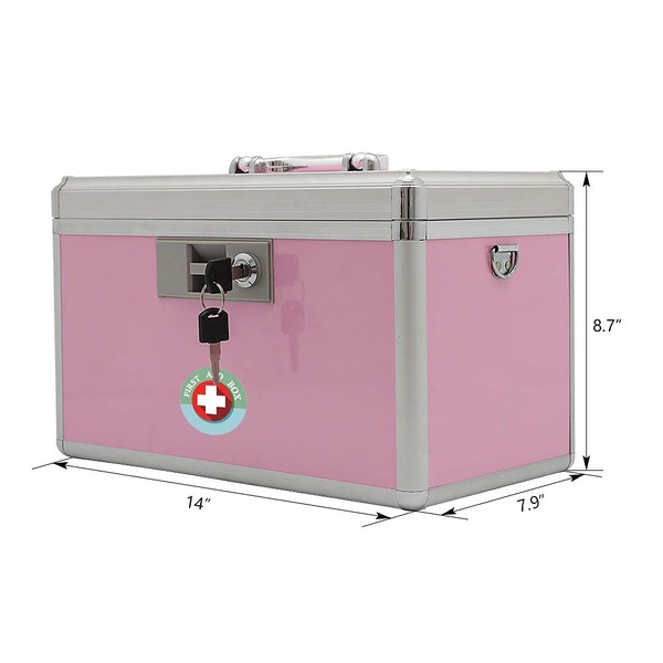 xydstay Medicine Lock Box, First Aid Safe Medication Storage Box,Layered