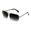 Men Large Outdoor Sunglasses Metal Rimless Aviator Reading Glasses -