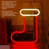 Christmas Neon Light LED Christmas Boot Neon Sign Light Battery