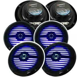 Gravity 6x Gravity MG670-LW 6.5" inch 2-Way 1050 Watts Marine Speakers CEA Rated - Black