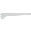 Stone Harbor Hardware Single Track Shelf Bracket, 12 Inches, White