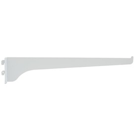 Stone Harbor Hardware Single Track Shelf Bracket, 12 Inches, White