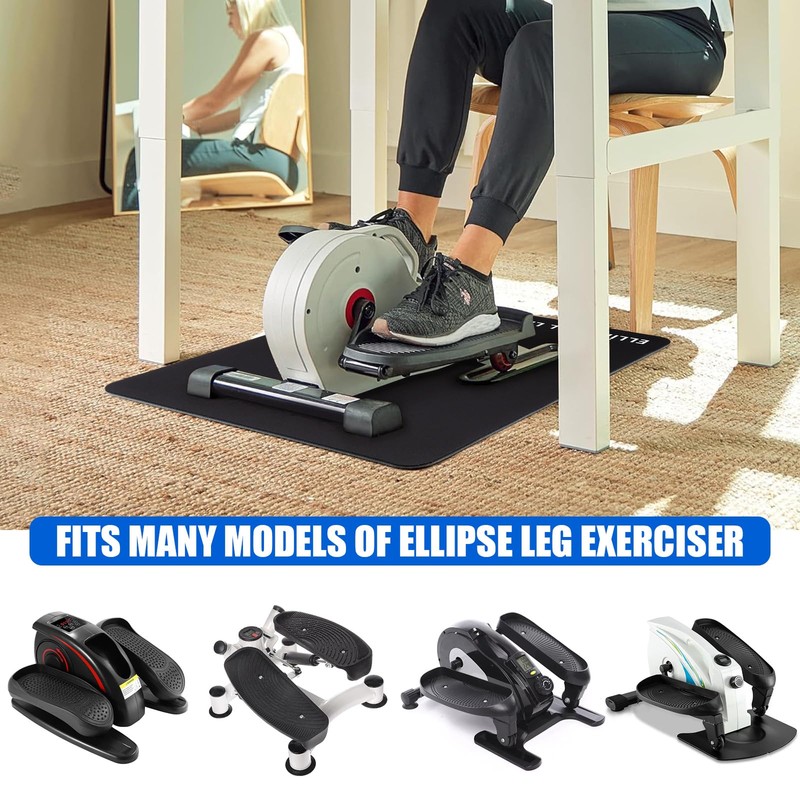 Non-Slip Workout Mat for Under Desk Elliptical, Exercise Mat for