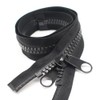 YaHoGa 2PCS #10 40 Inch Separating Large Plastic Zippers Black
