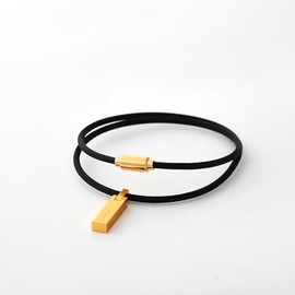 Phiten RAKUWA Bracelet Pendant, Gold, 6.7 inches (17 cm), Uses Water Soluble Metal Technology "Metax", Necklace and Bracelet Set