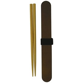Tatsumiya Chopstick Case Set, Magewappa-Style (Bentwood), Made in Japan, Dark Brown, 7.5 inches (19 cm)