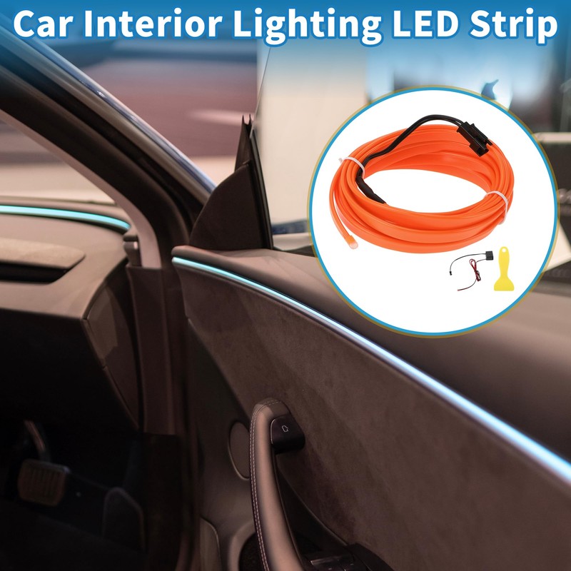X AUTOHAUX 3 Meter EL Wire Cable LED Glow String