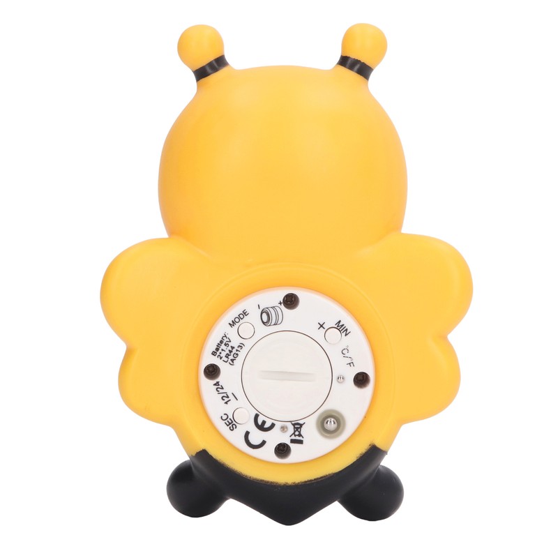 Baby Bath Thermometer Bee Shaped Alarm Function Infant Bath Safety