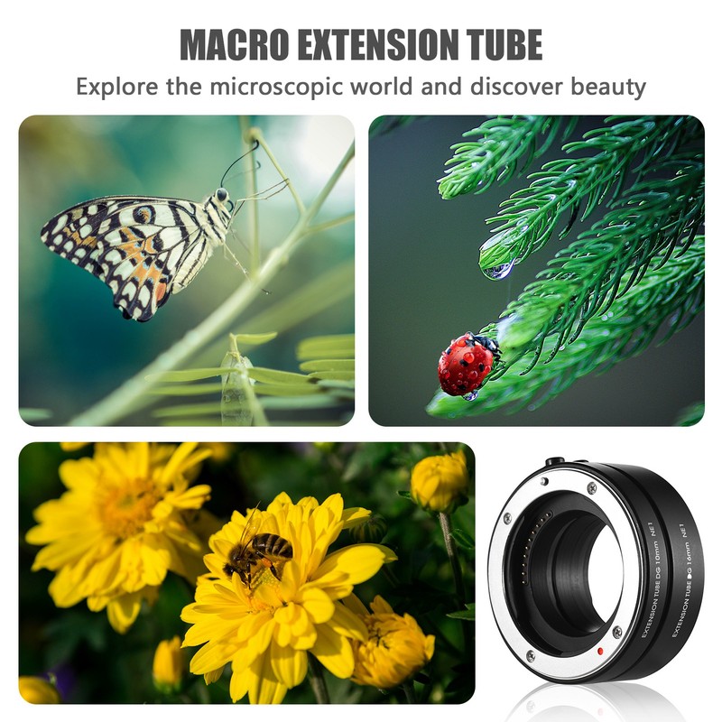NE1 10mm 16mm Macro Extension Ring Set Support Auto Focus
