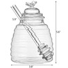 Hedume Honey Jar with Dipper and Lid, Honey Bee Pot,